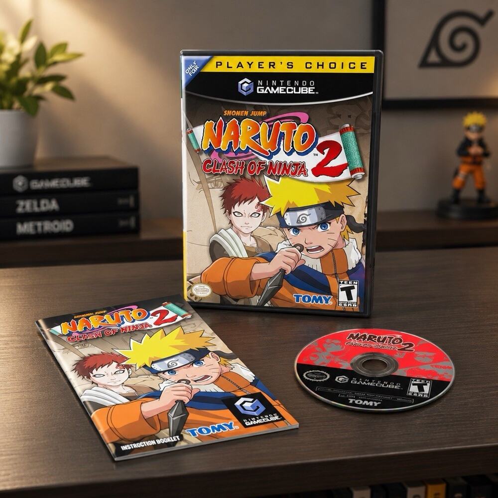 Naruto: Clash of Ninja 2 Nintendo GameCube Authentic Tested CIB Complete